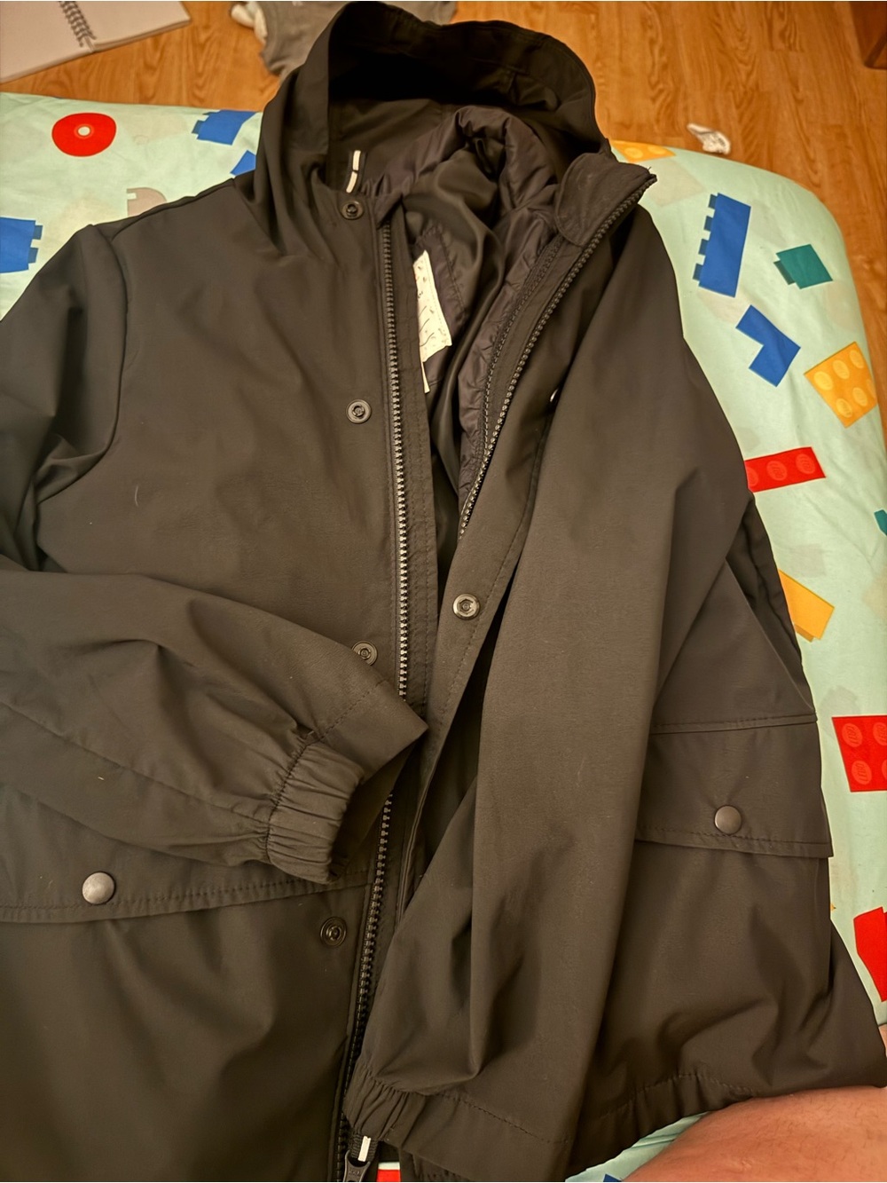 Cat & Jack Black Hooded Kids Raincoat Jacket